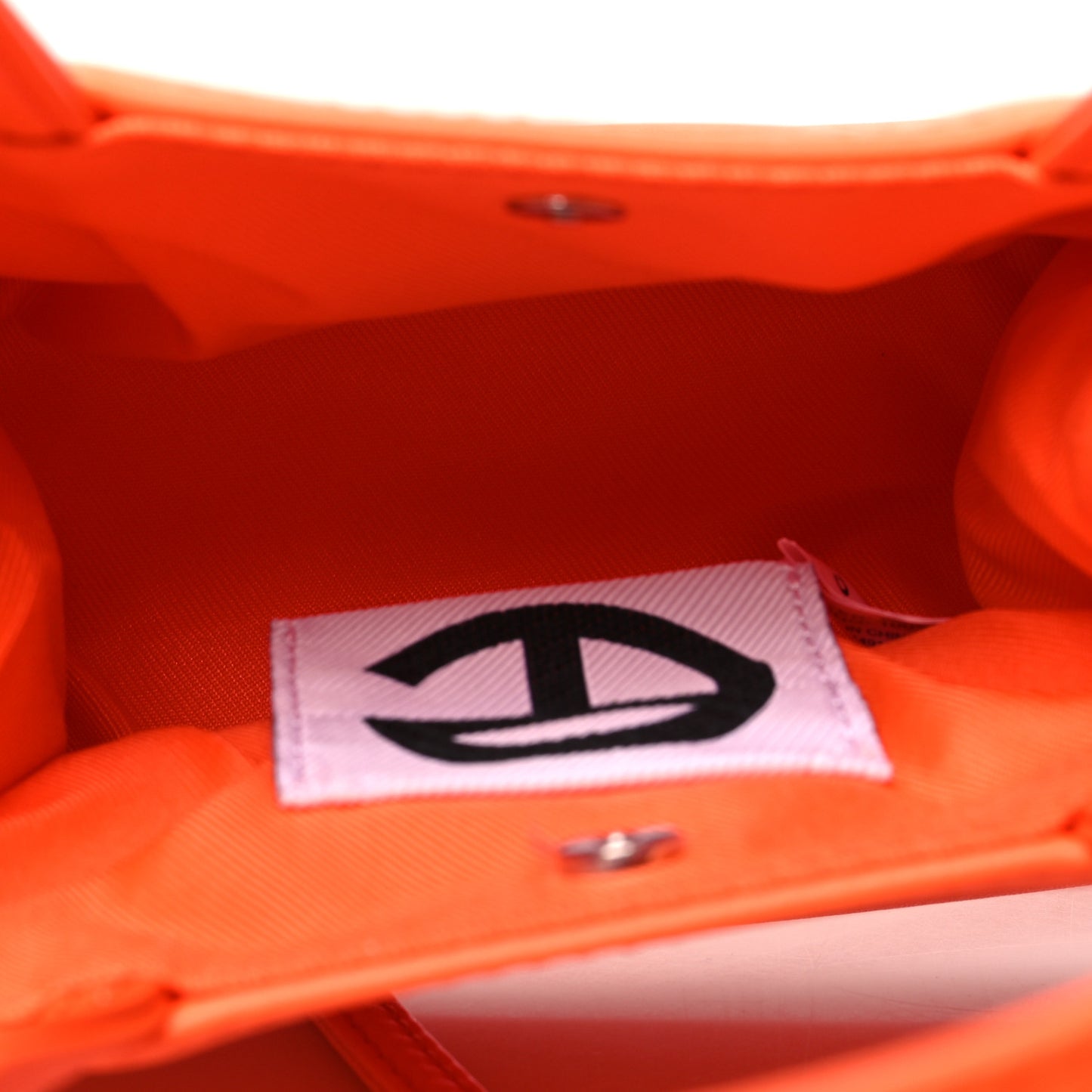Vegan Leather Small Shopping Bag Orange