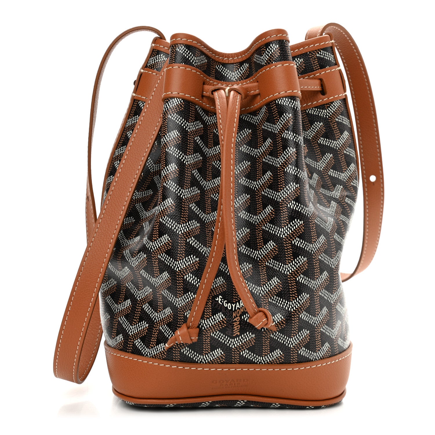 Goyard Goyardine Petit Flot Bucket Bag PM Black Gold 1 of 9