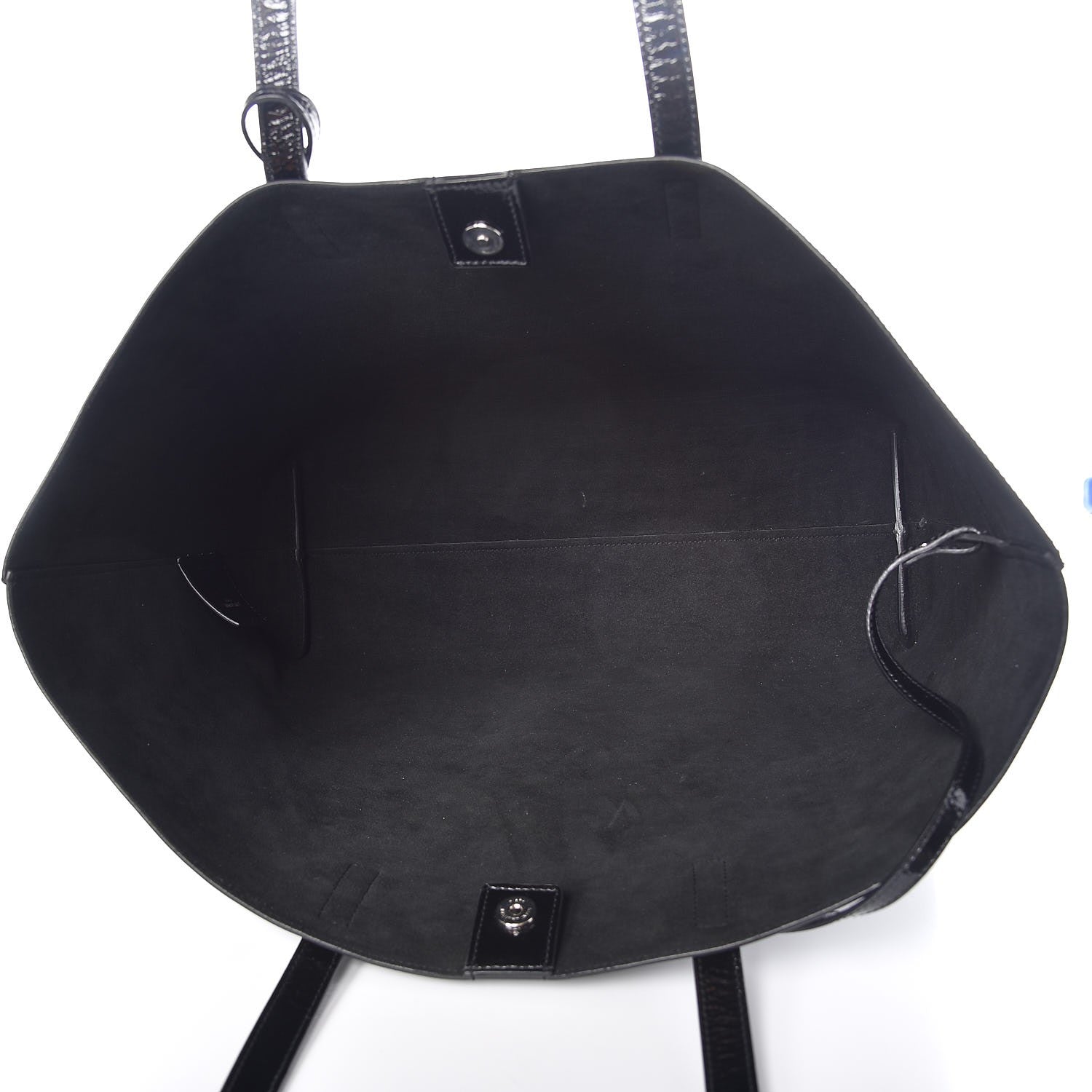 Saint Laurent Patent Calfskin Large Shopping Tote Black 5 of 9