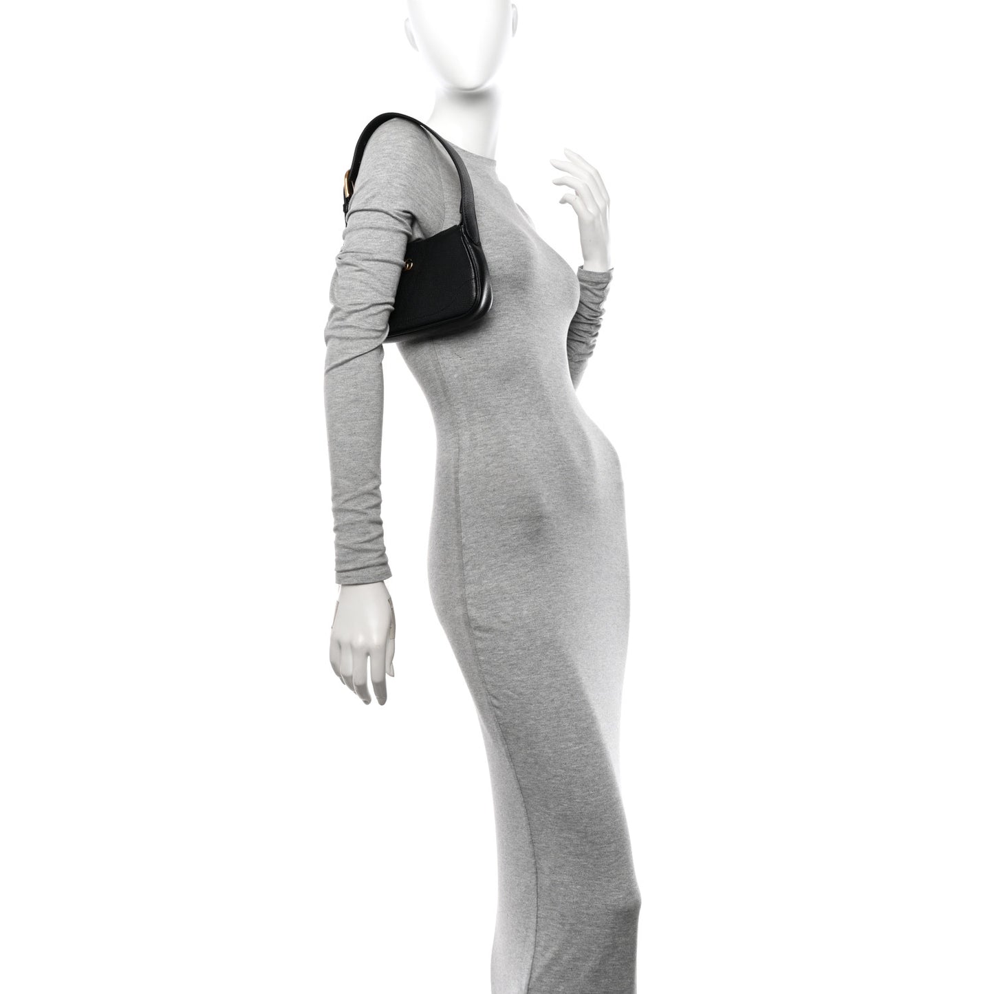 Goatskin Mini Aphrodite Shoulder Bag Black