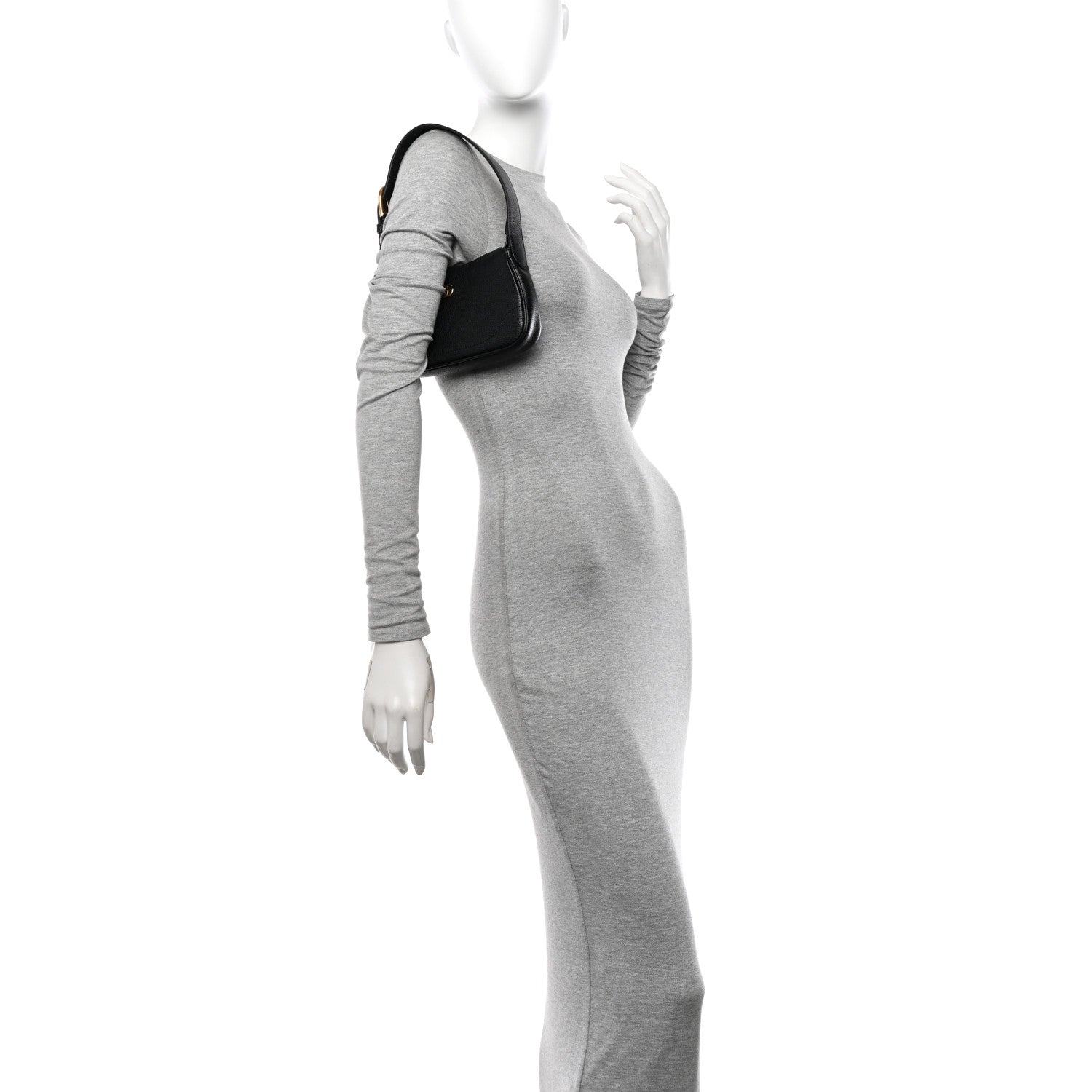 Gucci Goatskin Mini Aphrodite Shoulder Bag Black 2 of 10