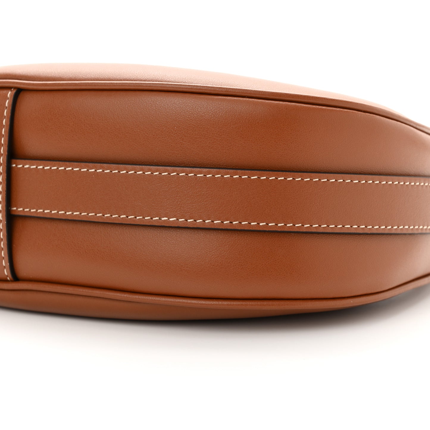 Smooth Calfskin Medium Strap Ava Shoulder Bag Tan