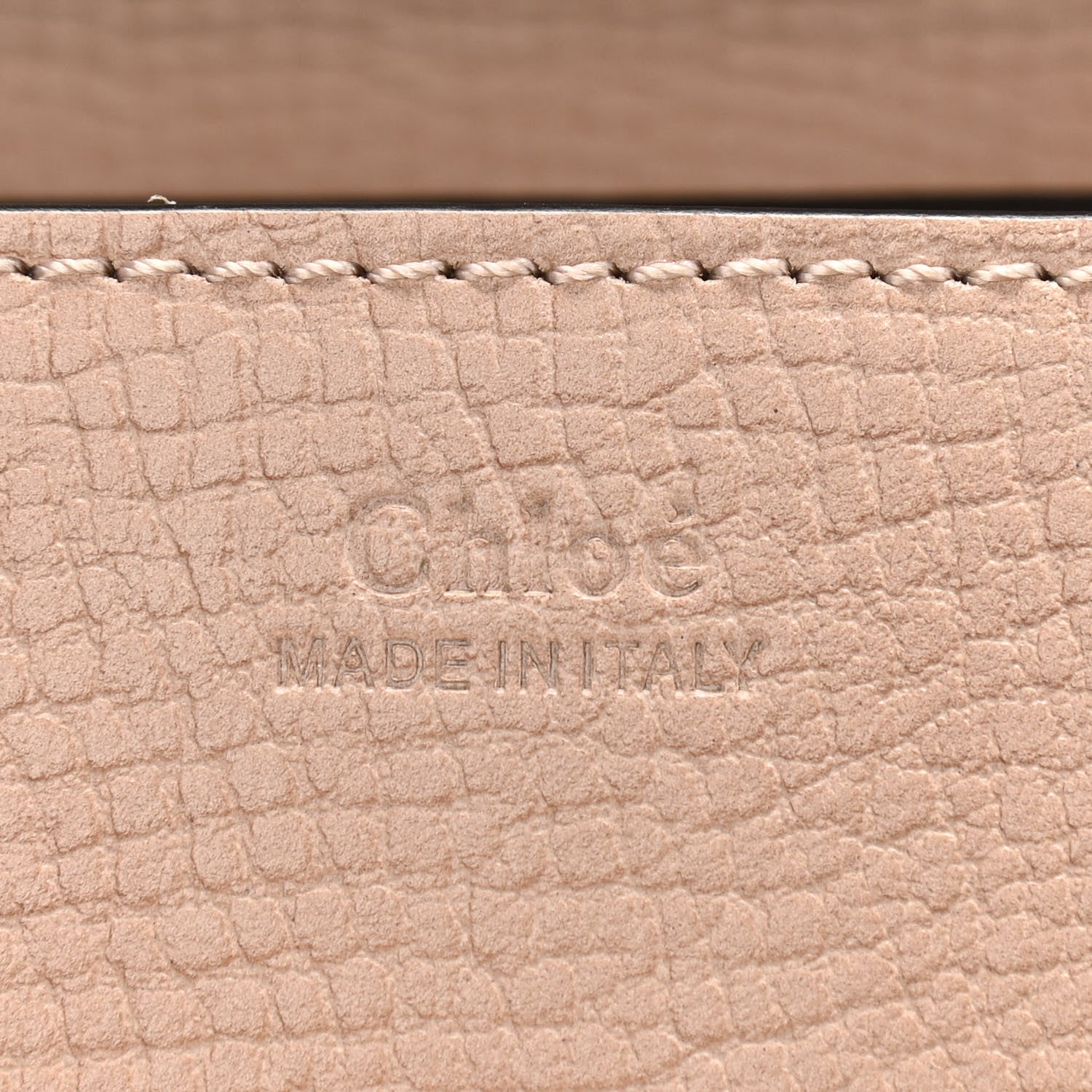 Chloe Grained Calfskin Lambskin Mini Bi-Color Drew Shoulder Bag Powder Beige Caramel 6 of 12