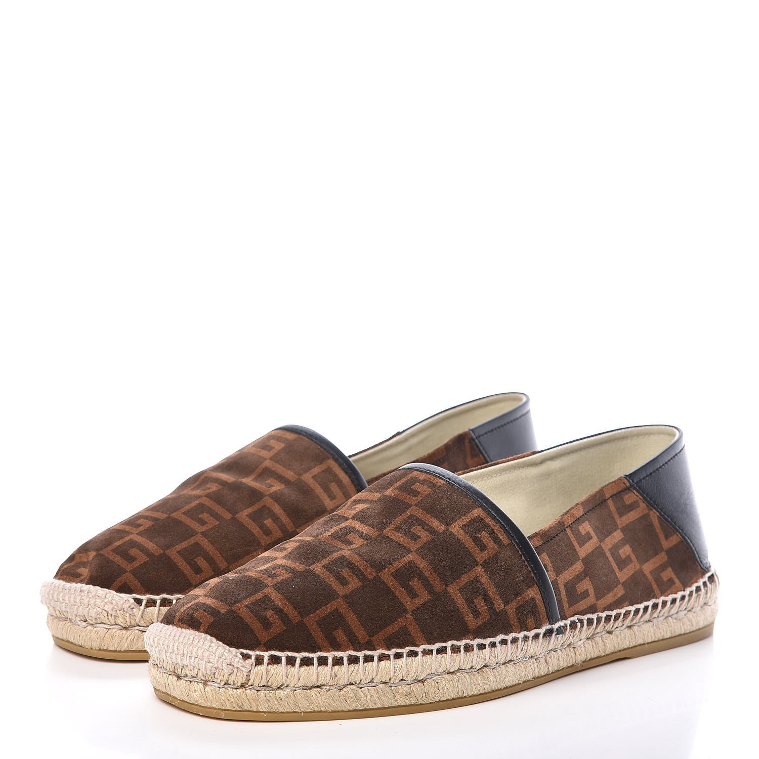 Gucci Suede Square G Mens Espadrilles 9 Sigaro 3 of 12