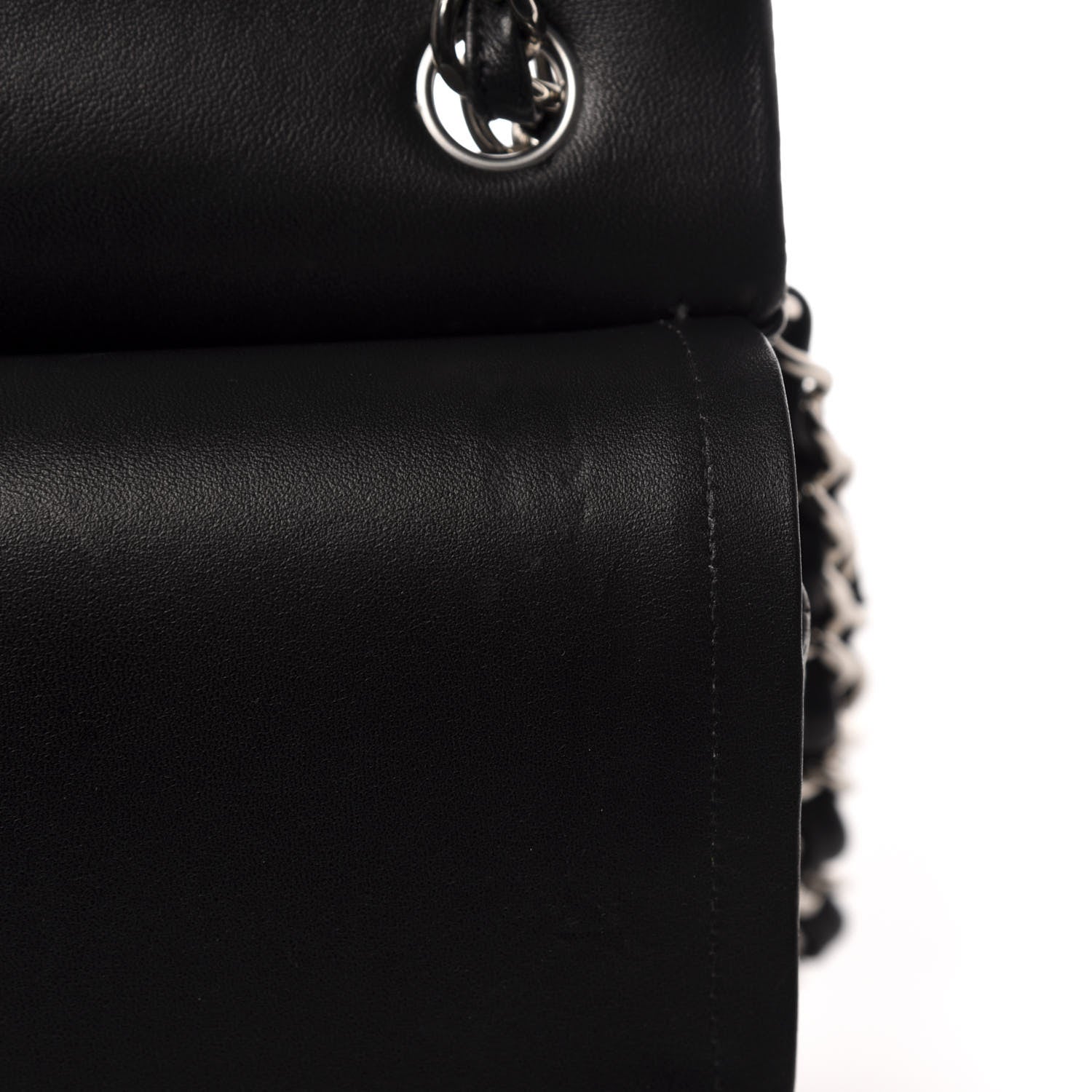 Chanel Lambskin Quilted Jumbo Double Flap Black 11 of 16