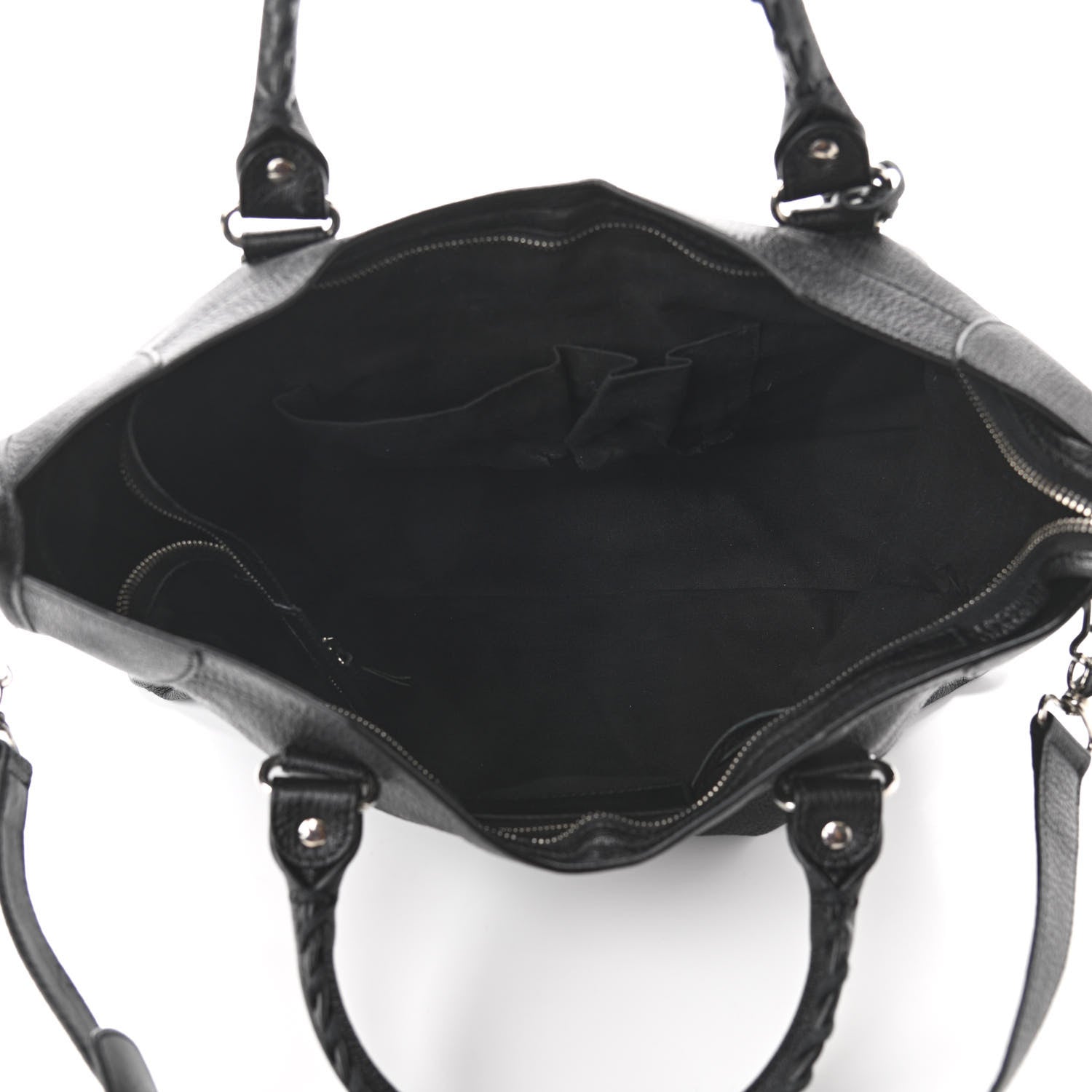 Balenciaga Chevre Silver Metallic Edge Hardware City Black 4 of 9