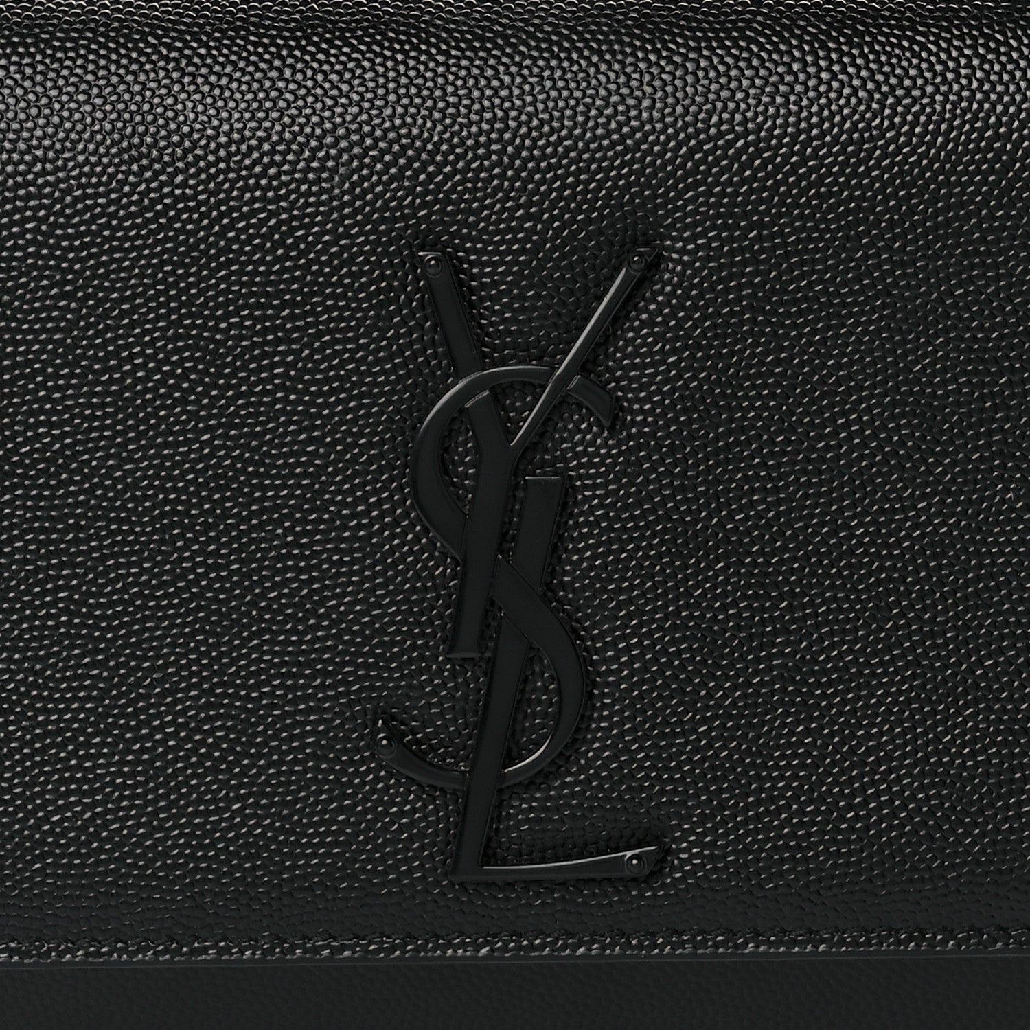 Saint Laurent Grain De Poudre Small Monogram Kate Satchel Black 9 of 11