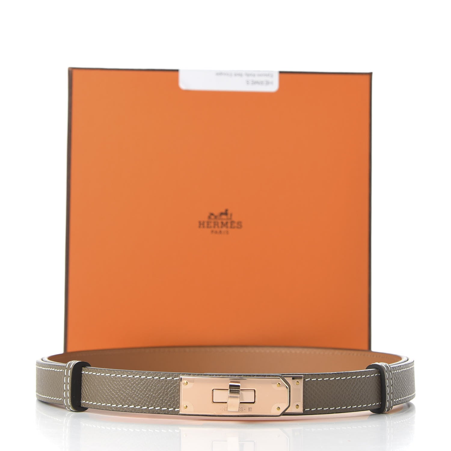 Hermes Epsom Kelly Belt Etoupe 6 of 6