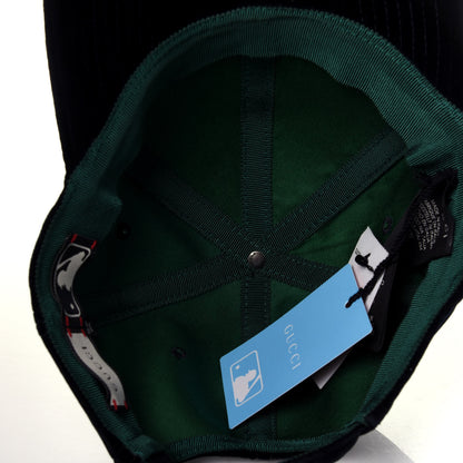 Gucci X MLB Velvet LA Dodgers Embroidered Baseball Hat 55-59 Midnight 6 of 9