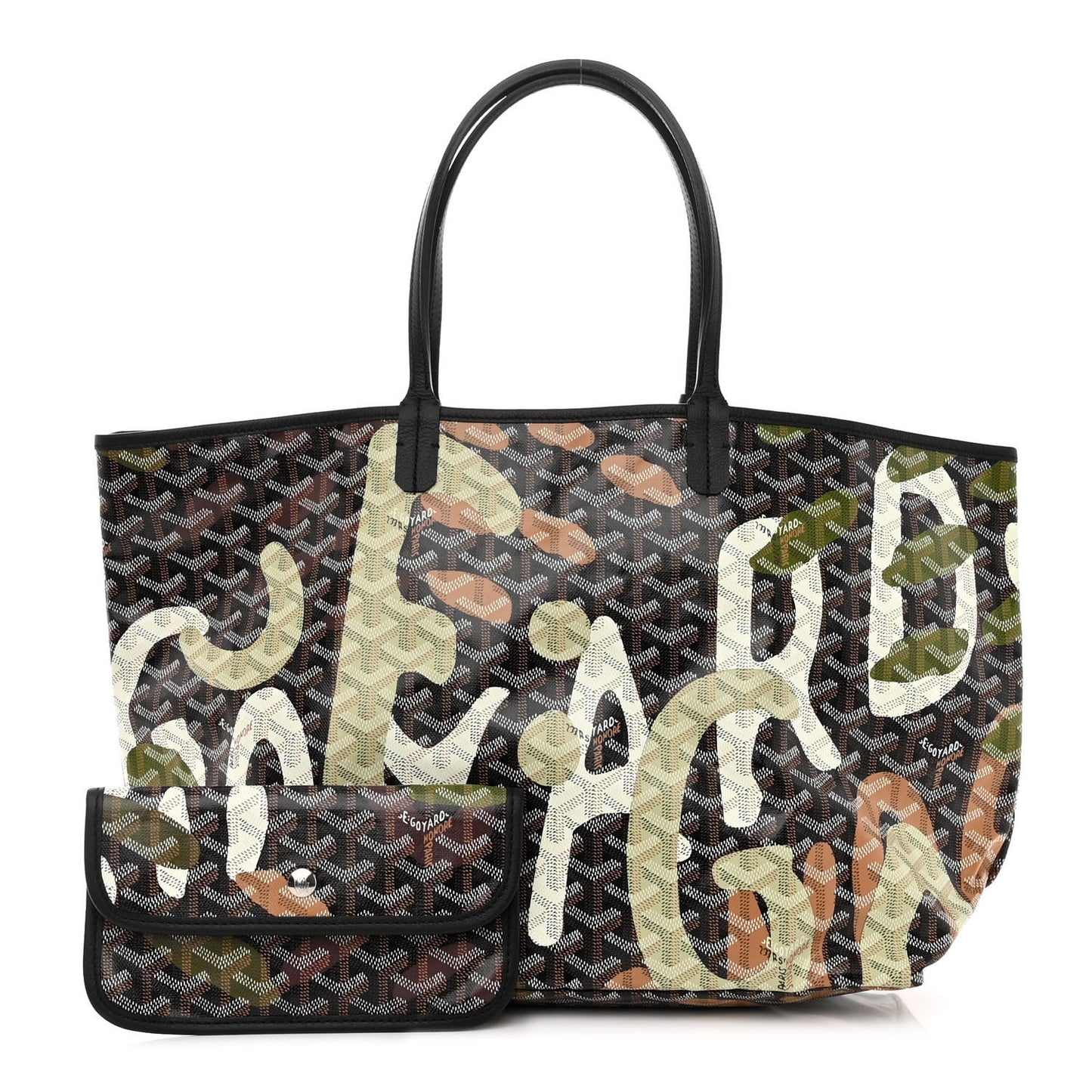 Goyardine Saint Louis Lettres Camouflage PM Black Green