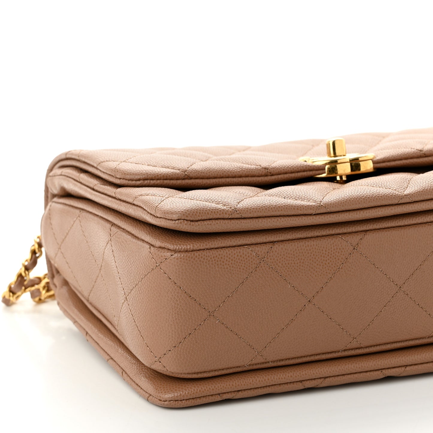 Caviar Quilted Coco First Flap Beige