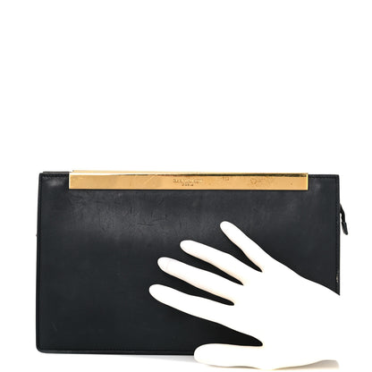 Saint Laurent Leather Lutetia Clutch Black 3 of 29