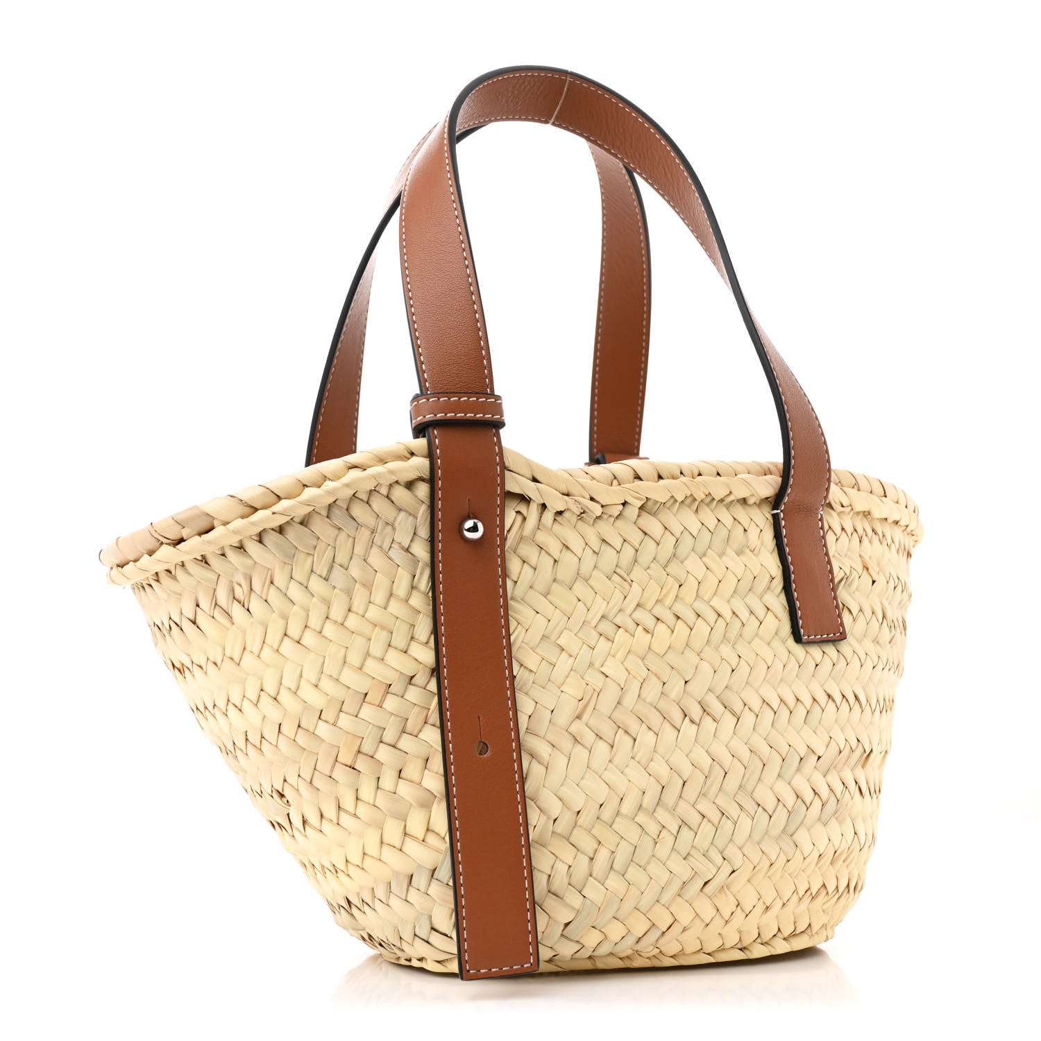 Loewe Raffia Small Basket Tote Bag Natural Tan 3 of 12