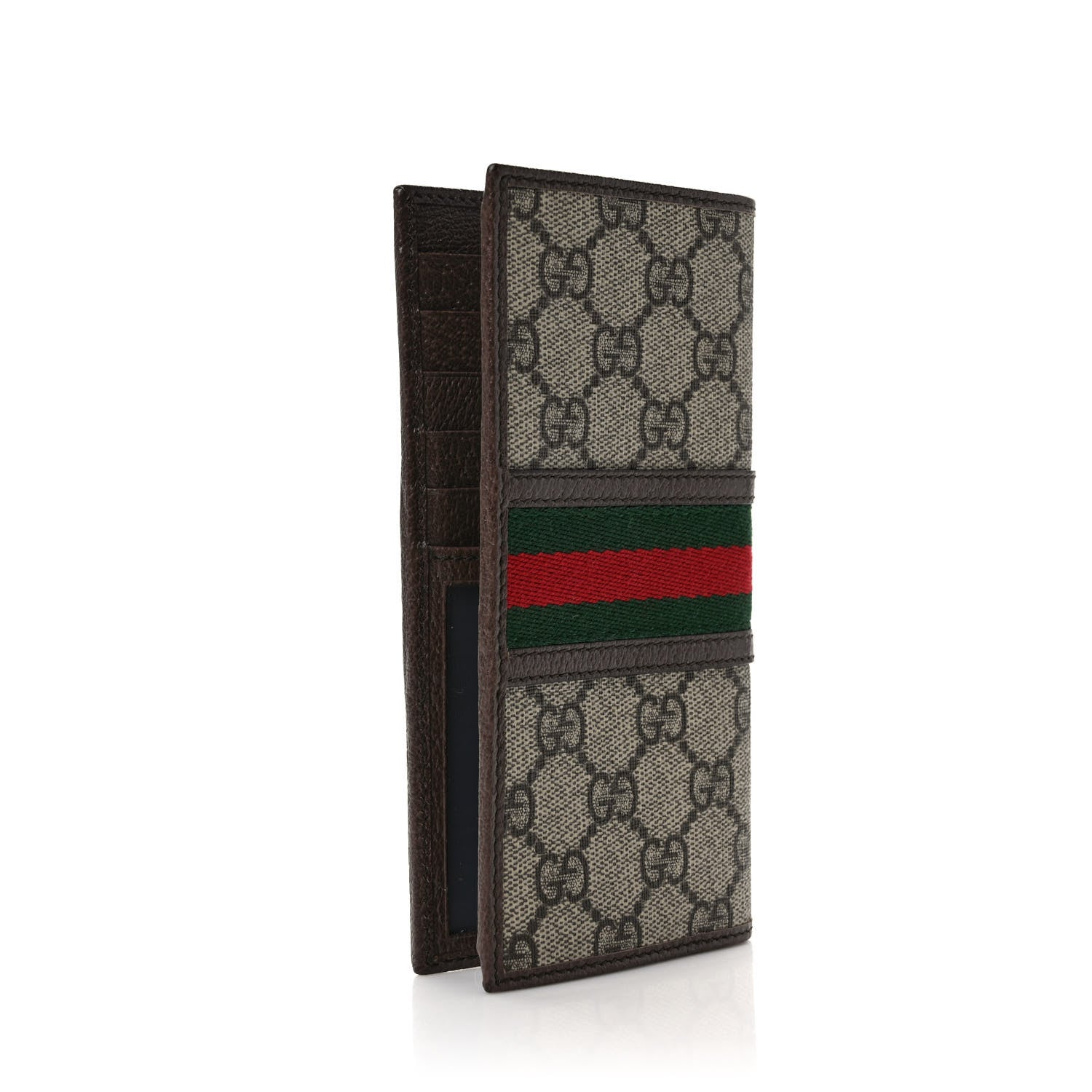 Gucci GG Supreme Monogram Web Mens Ophidia Long Wallet Beige New Acero 3 of 7