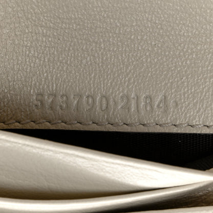 Gucci Calfskin Web Rajah Chain Card Case Wallet White 7 of 10