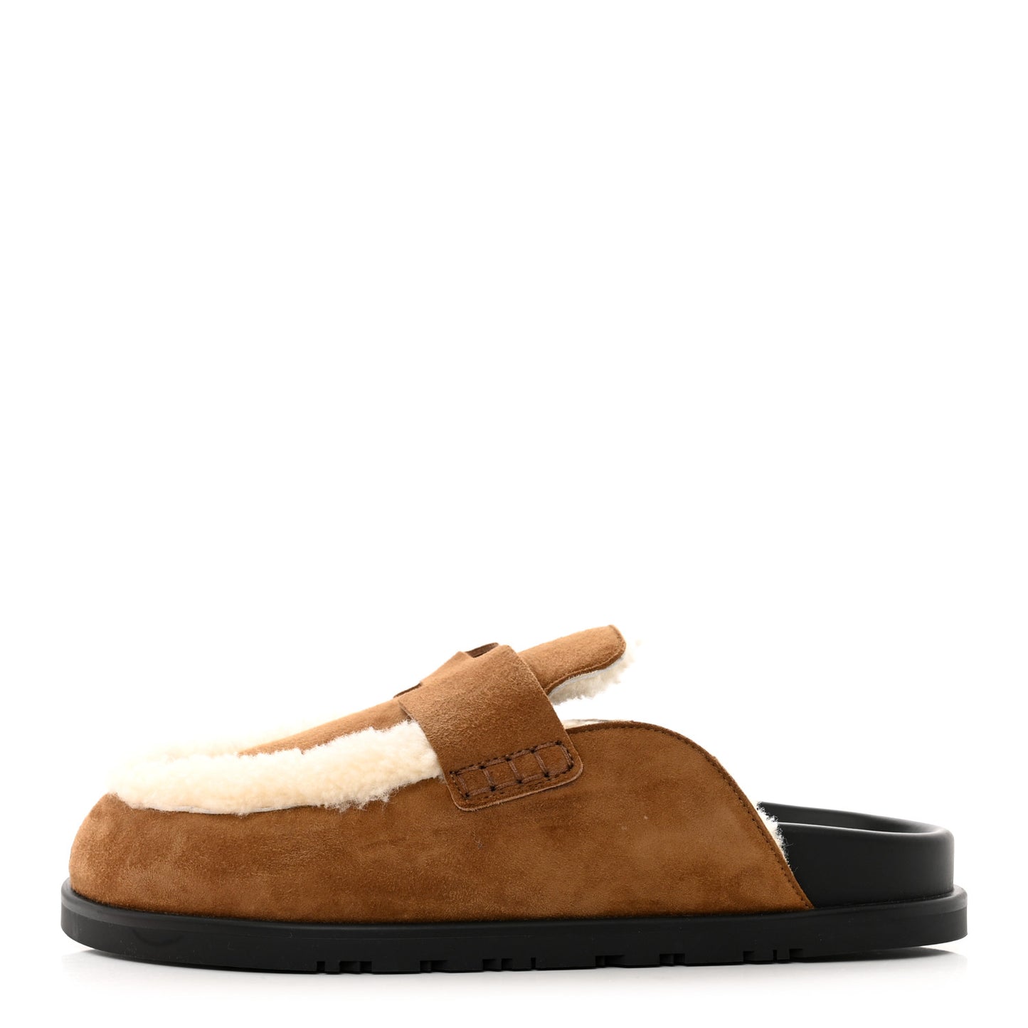Suede Goatskin Shearling Go Mules 40.5 Brun Frume Ecru