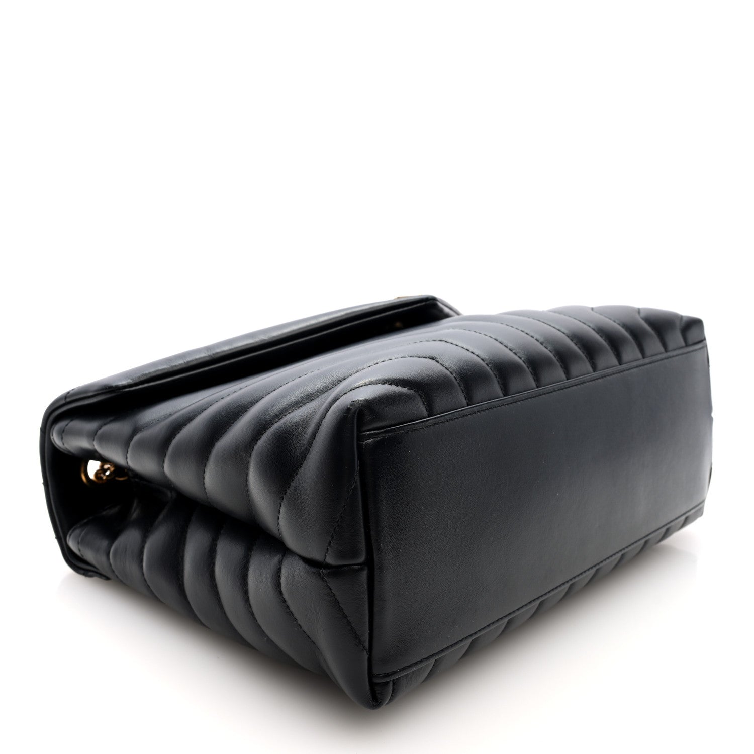 Saint Laurent Calfskin Y Quilted Monogram Medium Loulou Chain Satchel Black 4 of 9