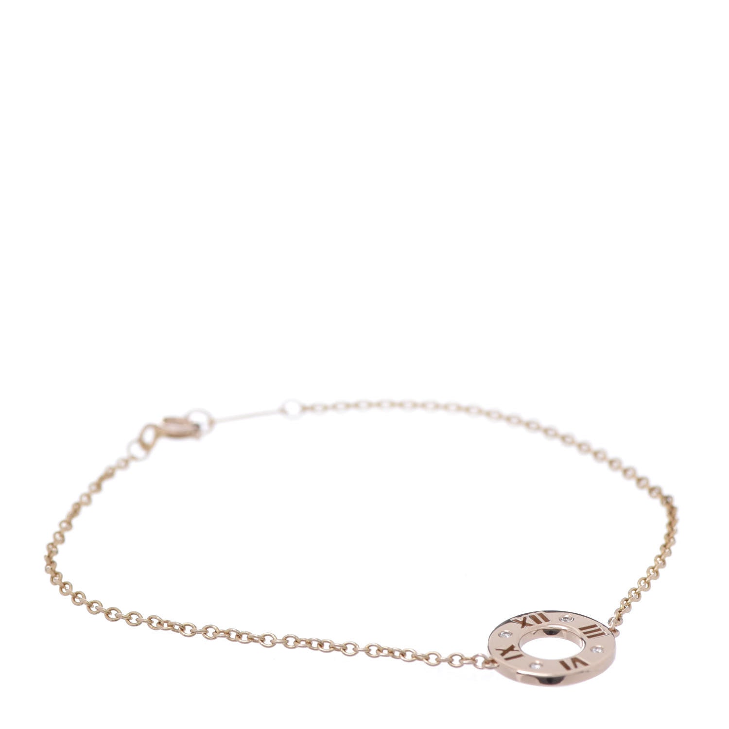 Tiffany 18K Rose Gold Diamond Atlas Pierced Bracelet 1 of 5