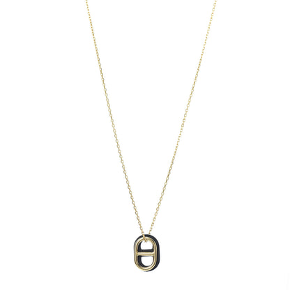 Hermes Swift O'Maillon Pendant Necklace Black 1 of 6