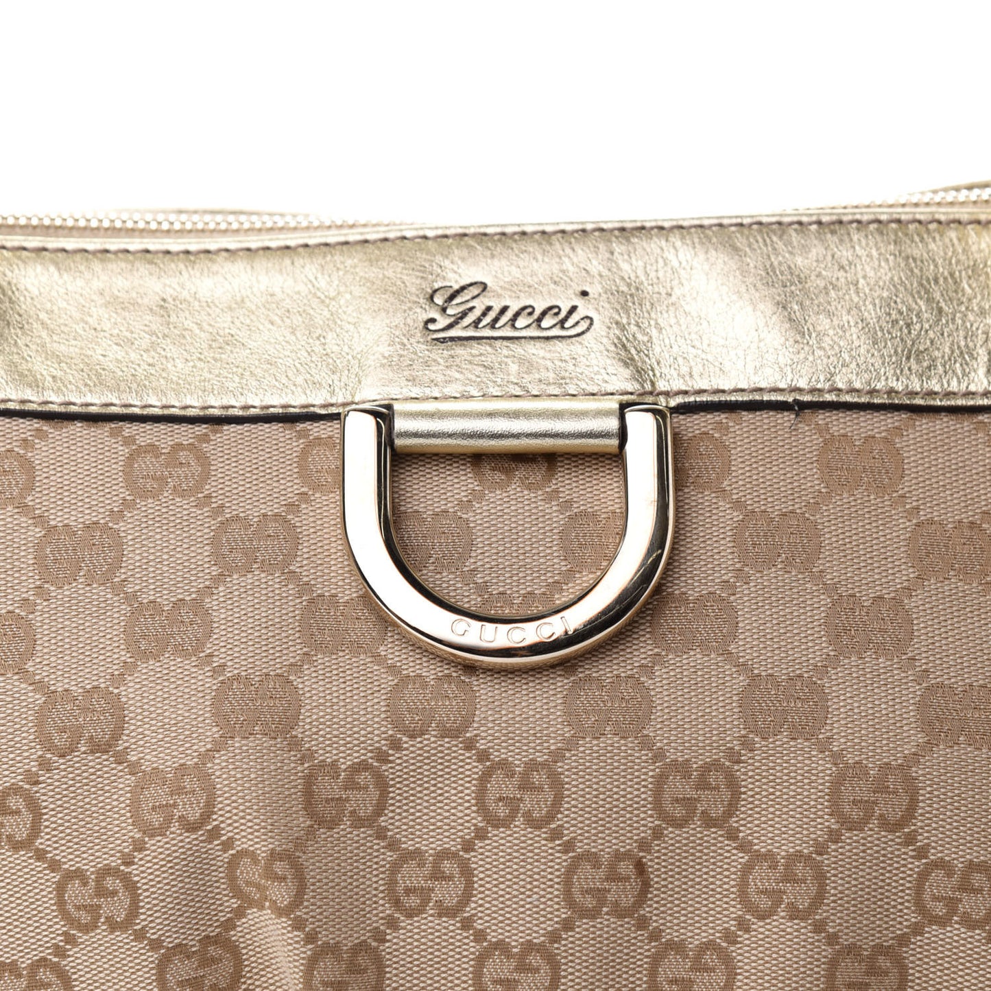 Metallic Monogram D Gold Tote Gold