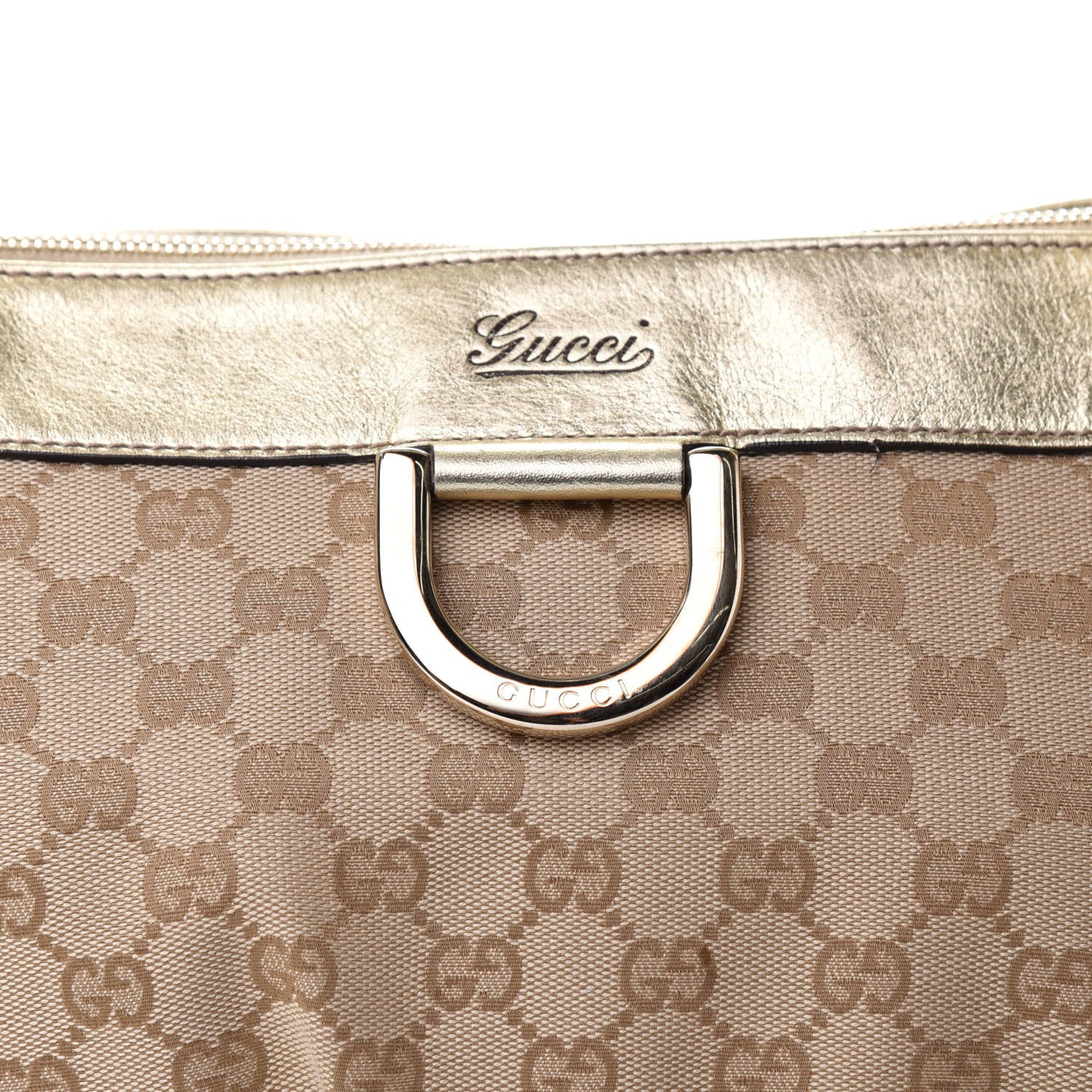 Gucci Metallic Monogram D Gold Tote Gold 14 of 14