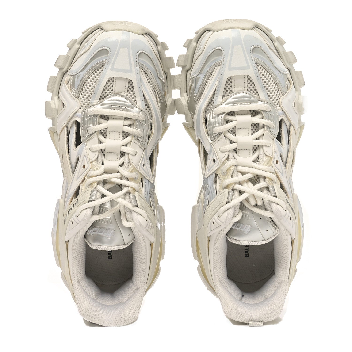 Balenciaga Rubber Mesh Womens Track.2 Open Sneakers 40 White