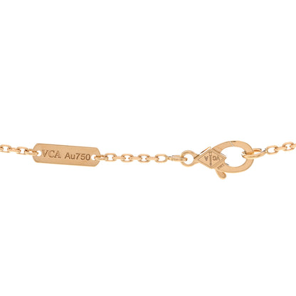 Van Cleef & Arpels 18K Yellow Gold Guilloche Vintage Alhambra Pendant Necklace 4 of 5