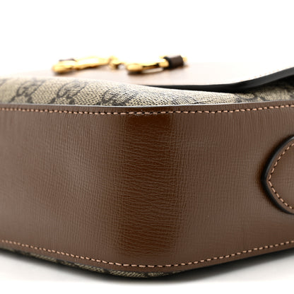 Gucci GG Supreme Monogram Small Horsebit 1955 Shoulder Bag Beige Brown Sugar 10 of 10