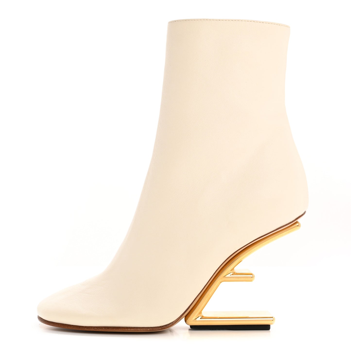 Nappa Fendi First 95mm Booties 36 White