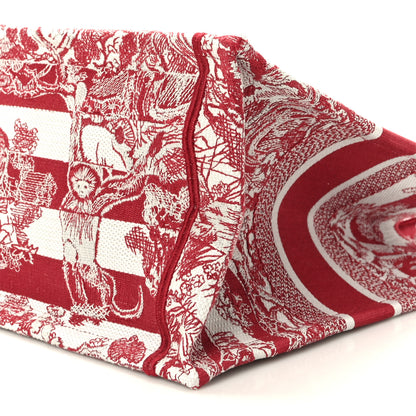 Christian Dior Canvas Embroidered Medium Dioriviera Toile De Jouy Book Tote Raspberry 9 of 9