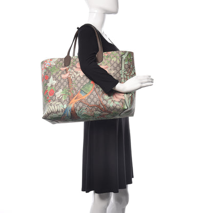 Gucci GG Supreme Monogram Tian Large Shopping Tote Beige Multicolor New Acero 2 of 9