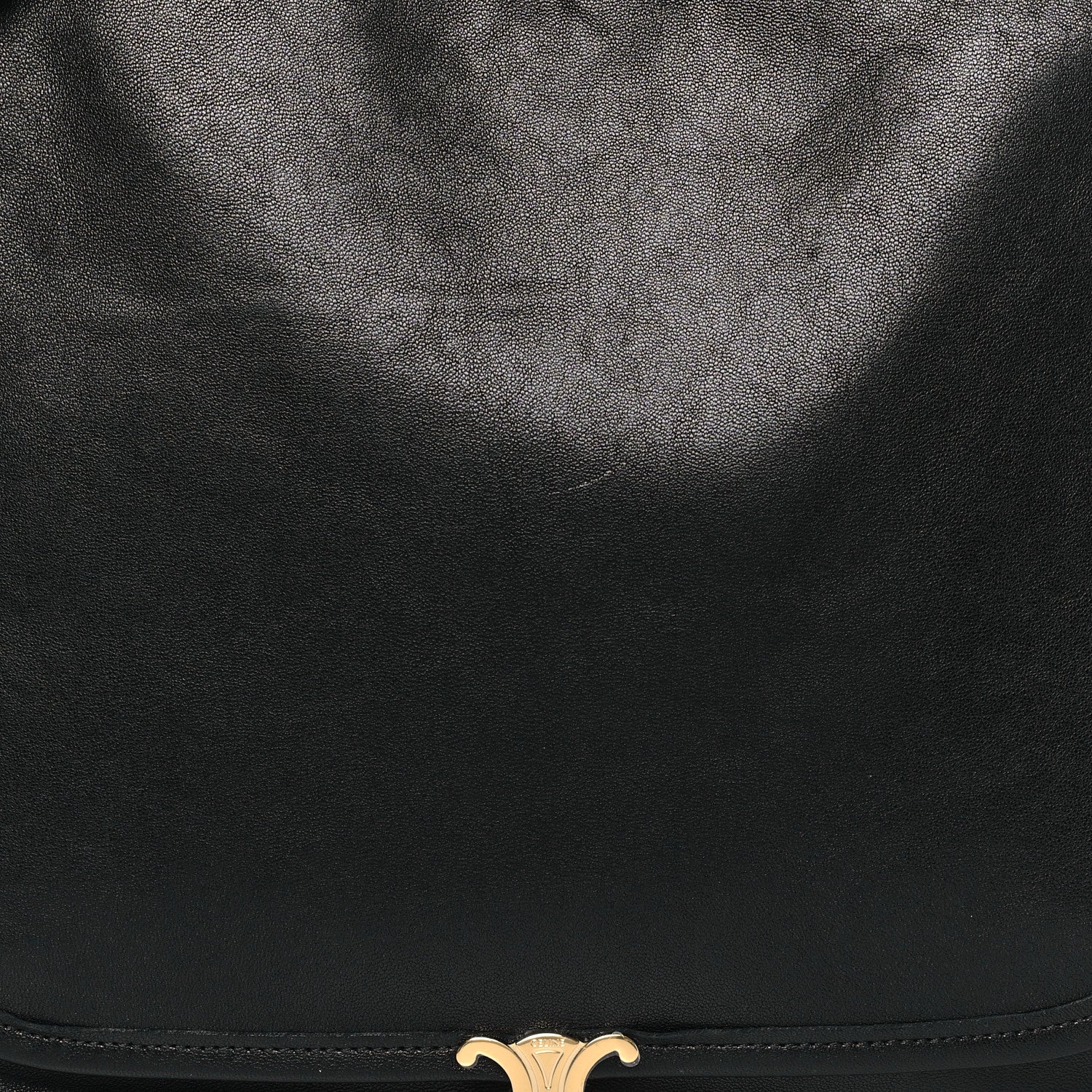 Celine Shiny Lambskin Soft Triomphe Besace Bag Black 7 of 9
