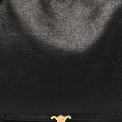 Celine Shiny Lambskin Soft Triomphe Besace Bag Black 7 of 9