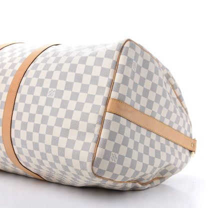 Louis Vuitton Damier Azur Keepall Bandouliere 55 7 of 9
