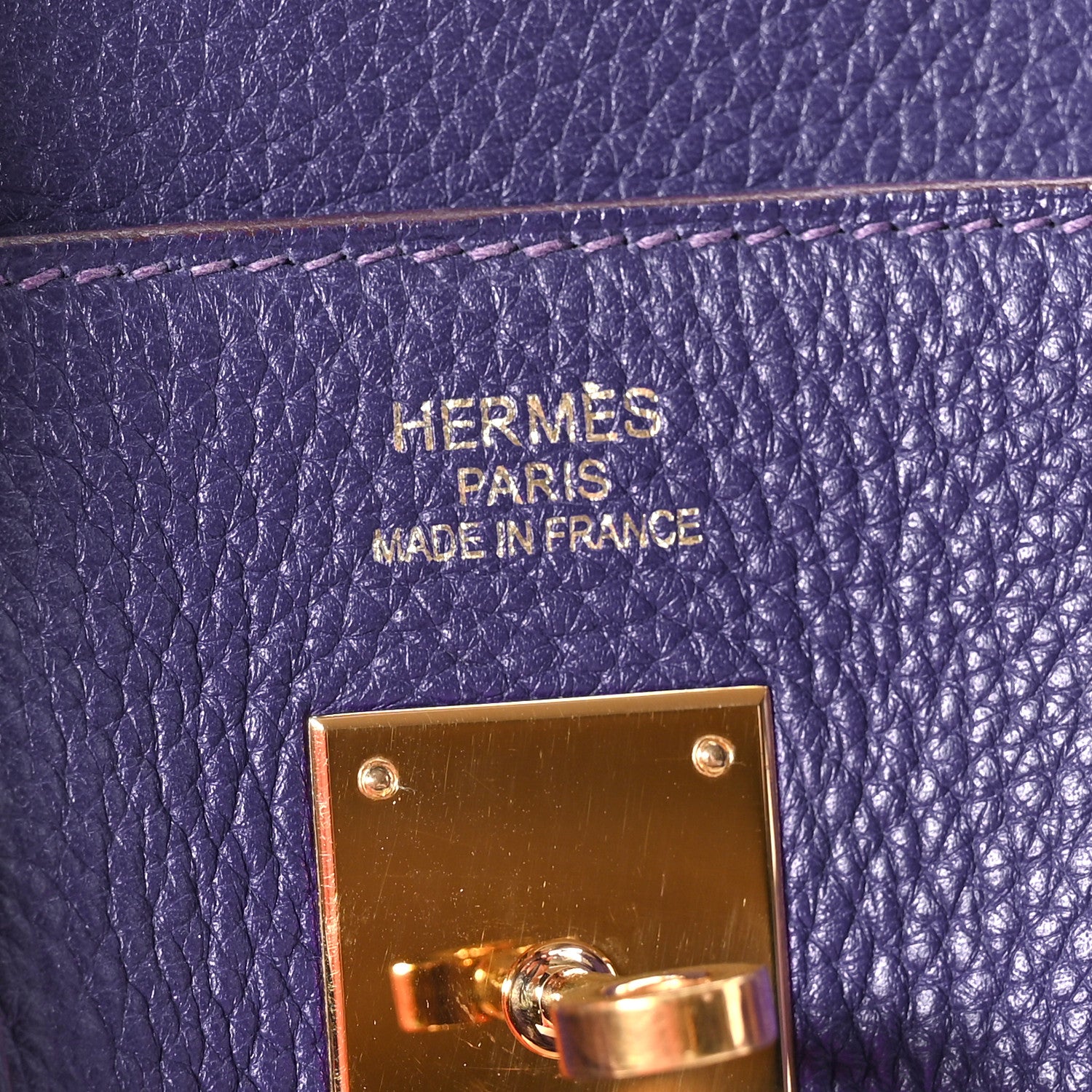 Hermes Taurillon Clemence Birkin 35 Iris 6 of 10