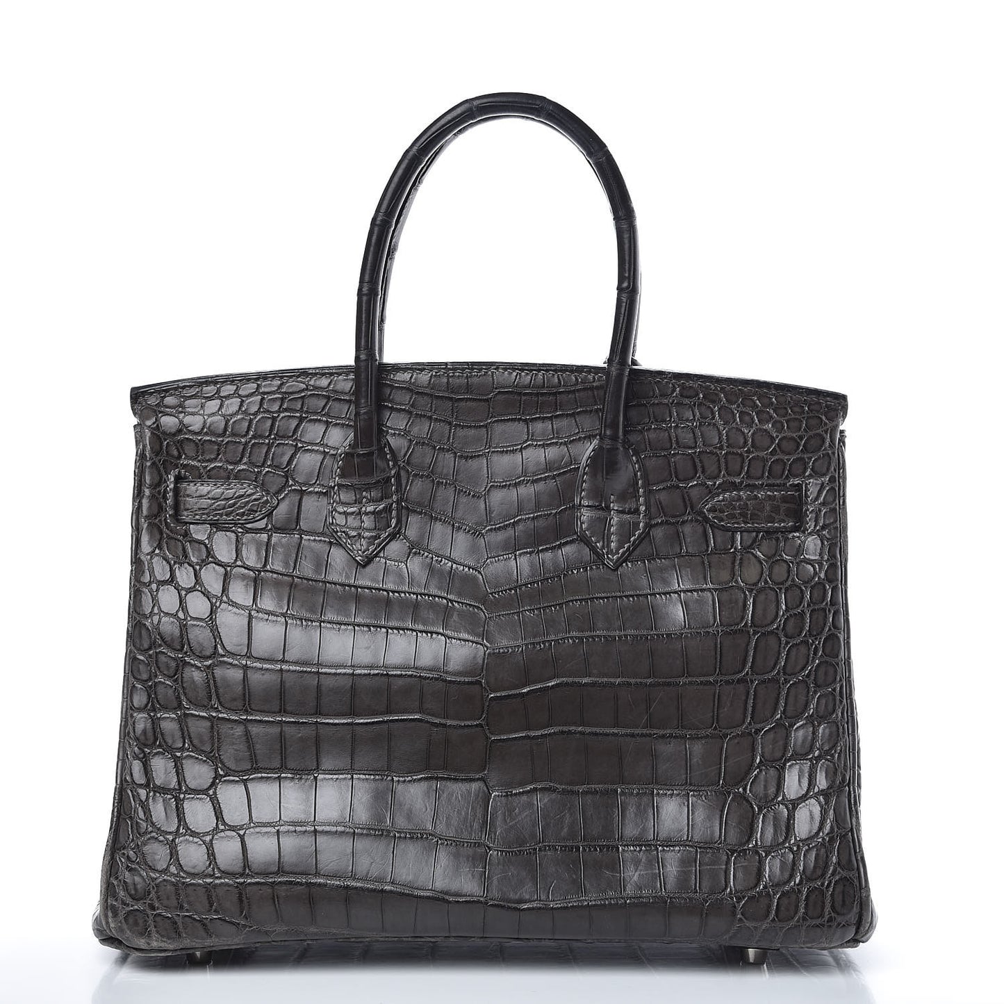 Matte Niloticus Crocodile Birkin 30 Gris Elephant
