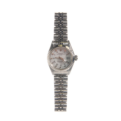 Rolex Stainless Steel 26mm Oyster Perpetual Date Watch White Roman 6916 3 of 8