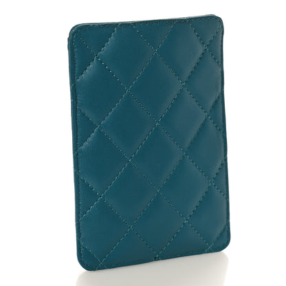 Chanel Caviar Quilted Phone Holder Turquoise 3 of 10