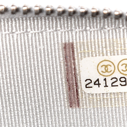 Chanel Metallic Caviar Quilted Small Clutch With Chain Silver 9 of 12
