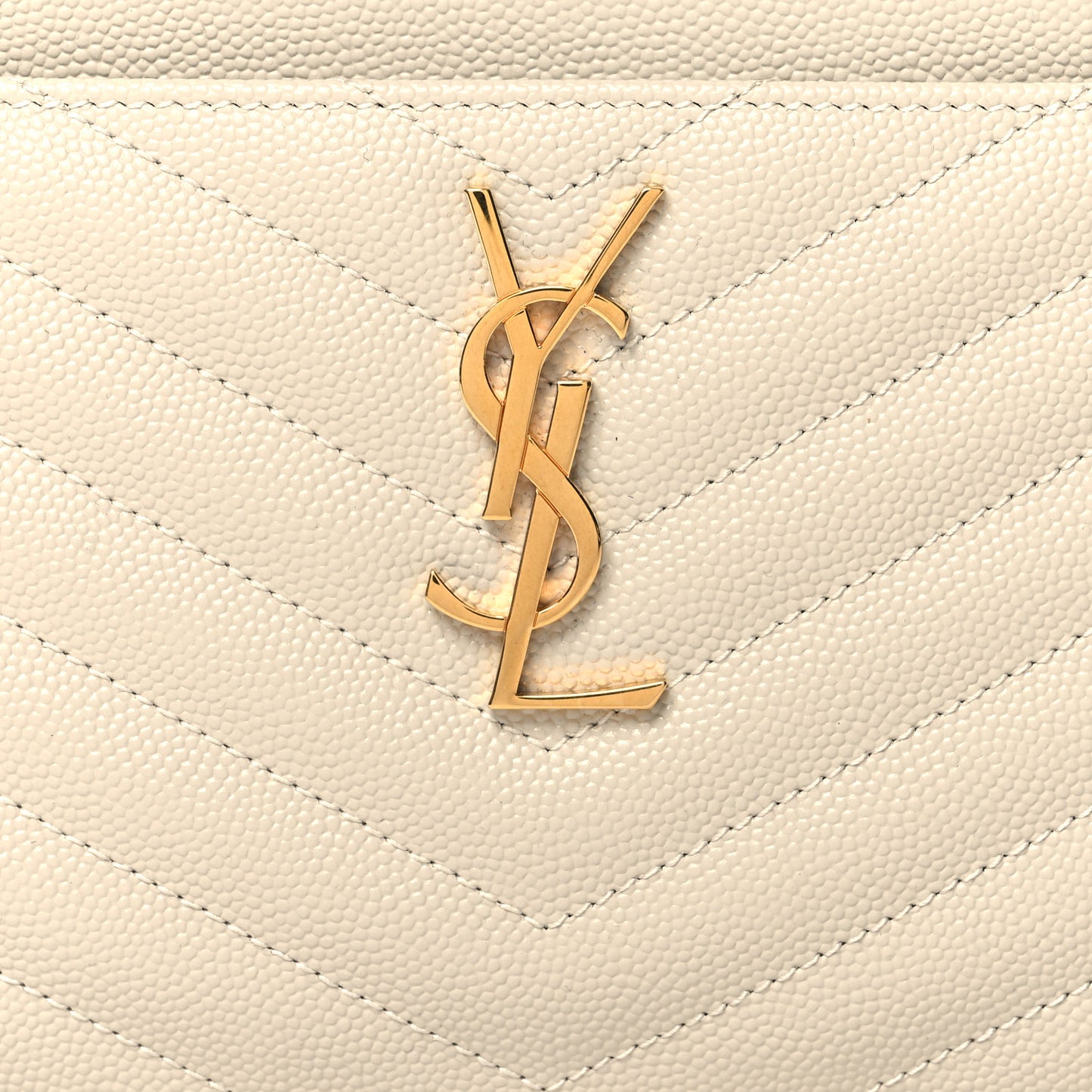 Grain De Poudre Chevron Monogram Bill Pouch Crema Soft