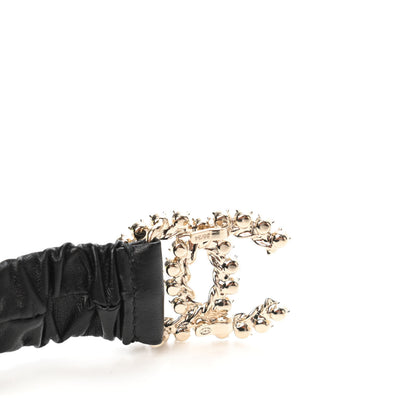 Chanel Calfskin Crystal CC Belt 85 34 Black 3 of 3