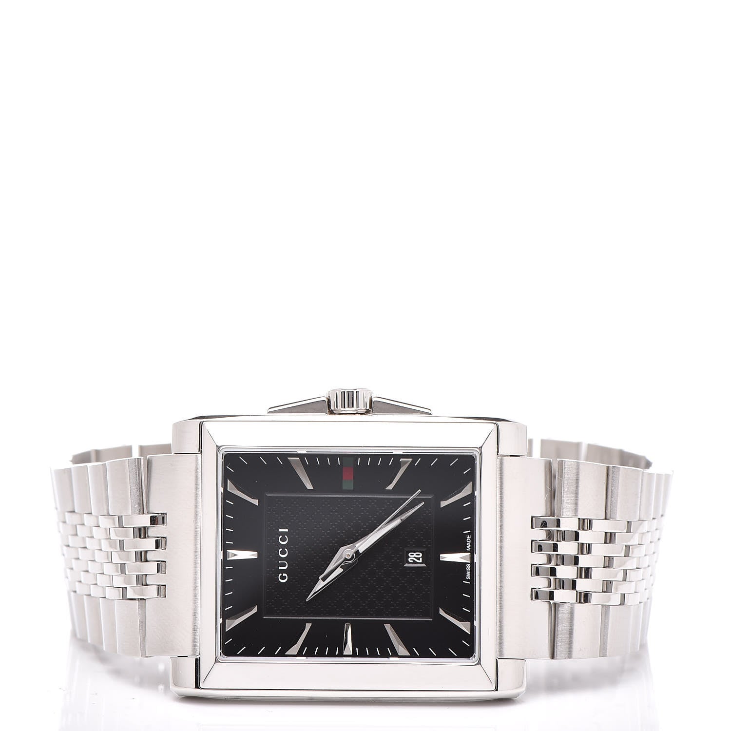 Gucci Stainless Steel 32mm G-Timeless Tank Quartz Watch Black 3 of 6