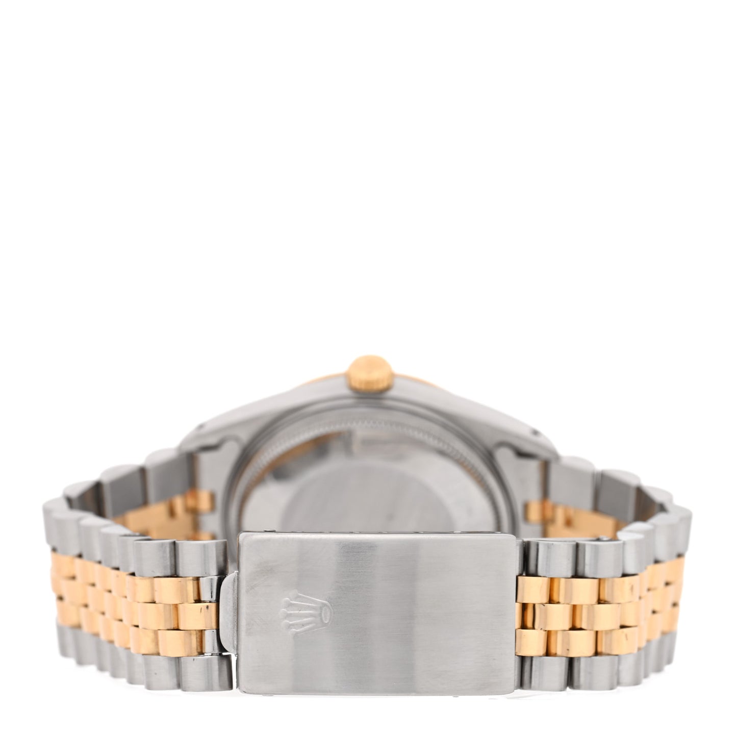 Stainless Steel 18K Yellow Gold 34mm Oyster Perpetual Date Watch Champagne 15053