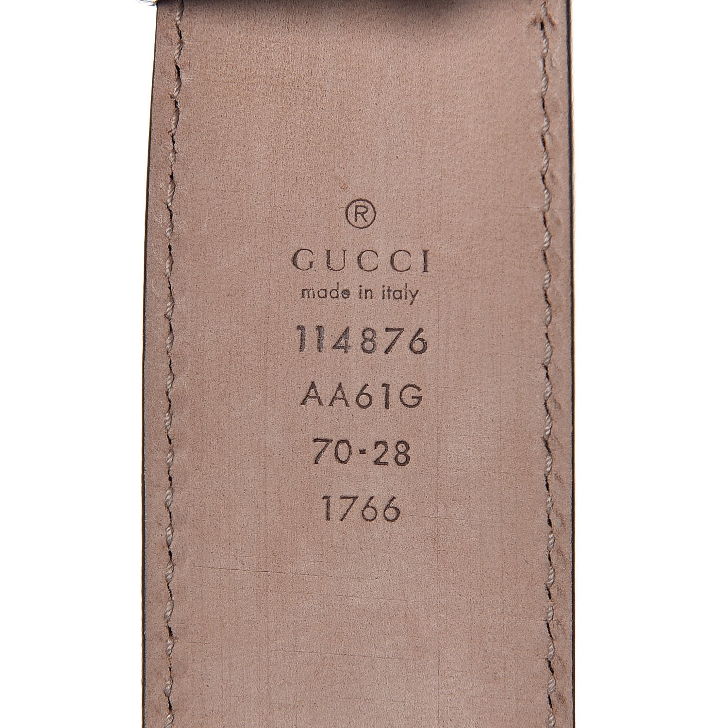 Gucci Guccissima Interlocking G Belt 70 28 Off White 4 of 6