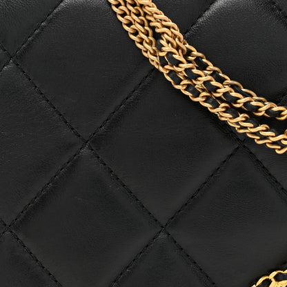 Chanel Lambskin Quilted On And On Small Chain Flap Black 8 of 15