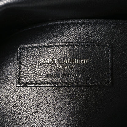 Saint Laurent Sheepskin Matelasse Chevron Monogram Medium College Bag Black 6 of 9