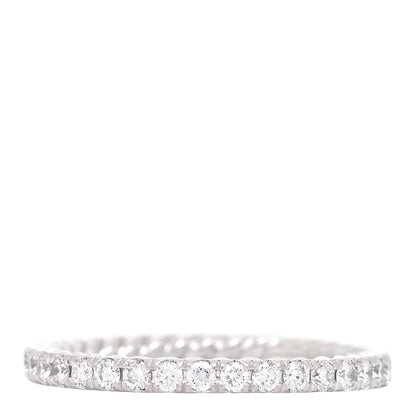 David Yurman Platinum Diamond 1.8mm Eden Eternity Wedding Band Ring 48 4.5 1 of 5