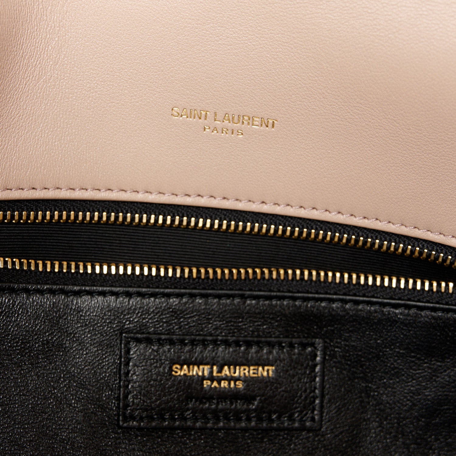 Saint Laurent Lambskin Quilted Sade Puffer Envelope Clutch Rosy Sand 6 of 11