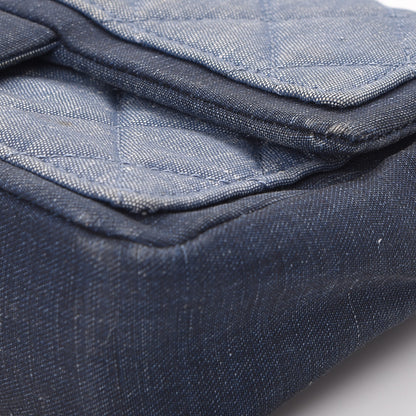 Chanel Denim Quilted Small Medallion Flap Light Blue 10 of 16