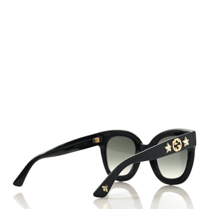 Gucci Acetate Crystal Star Round Frame Sunglasses GG0208S Black 4 of 8